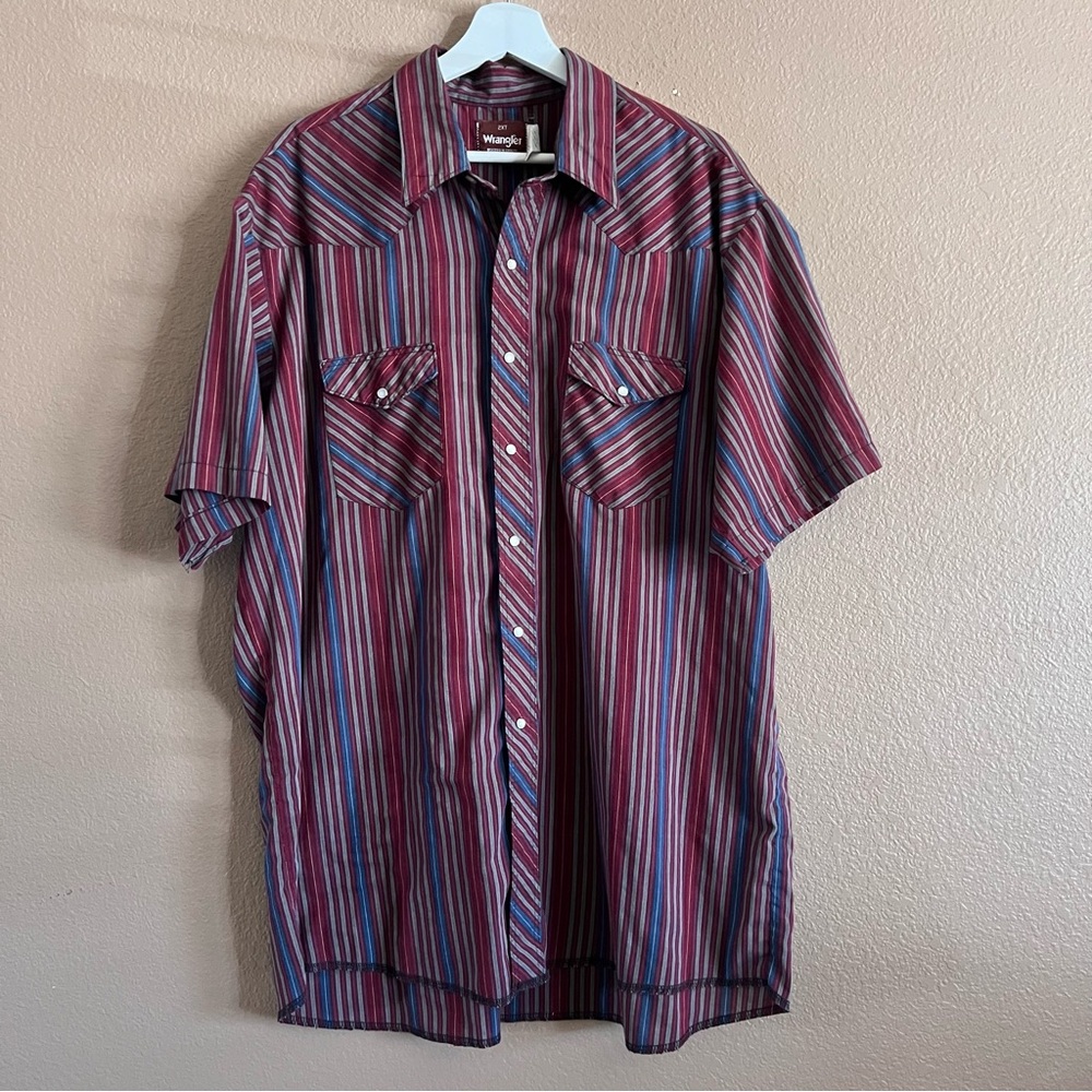 Vintage Wrangler Western Pearl Snap Shirt Size 2XT